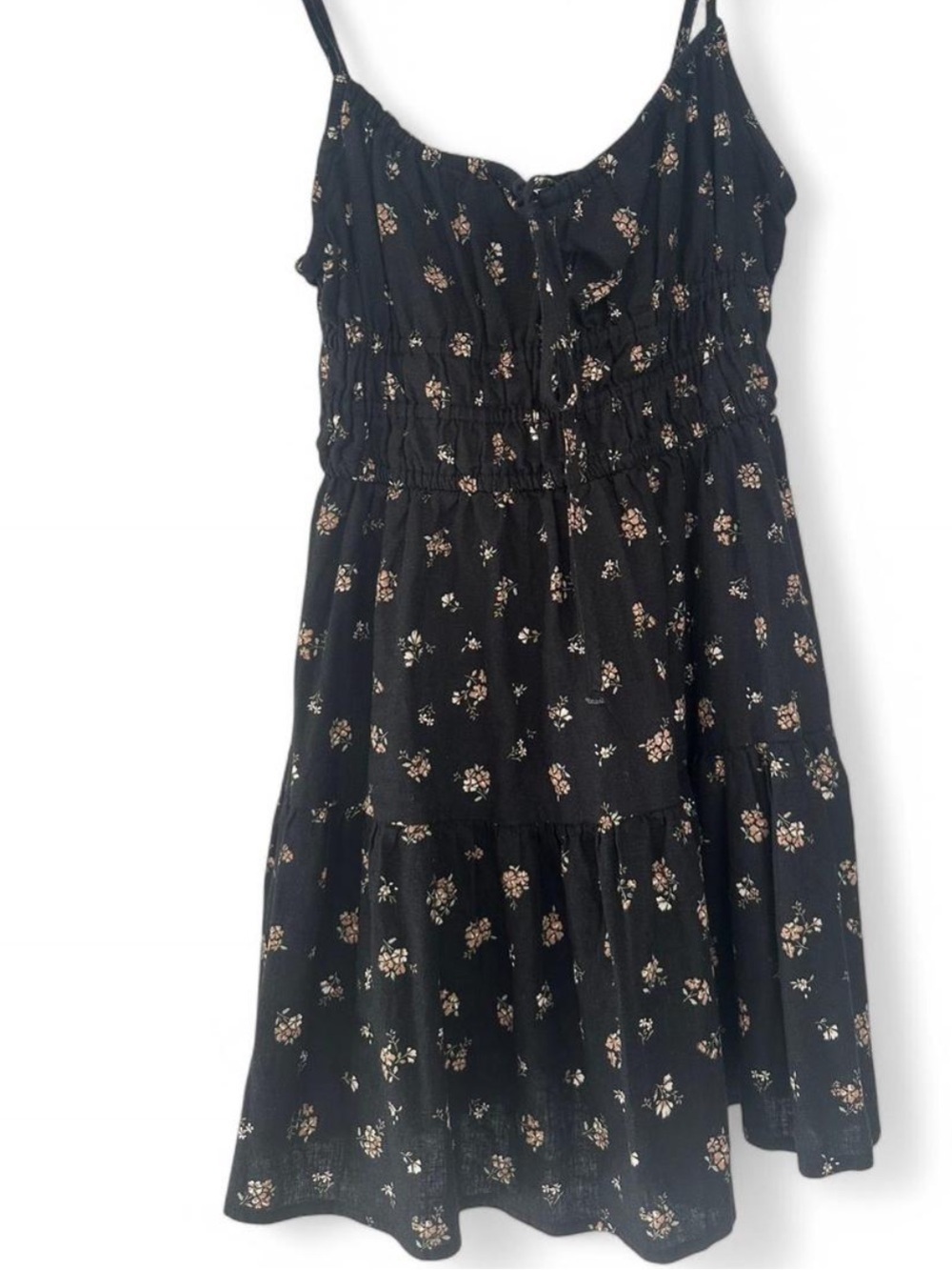 Cotton On Black Floral Spaghetti-Strap Dress